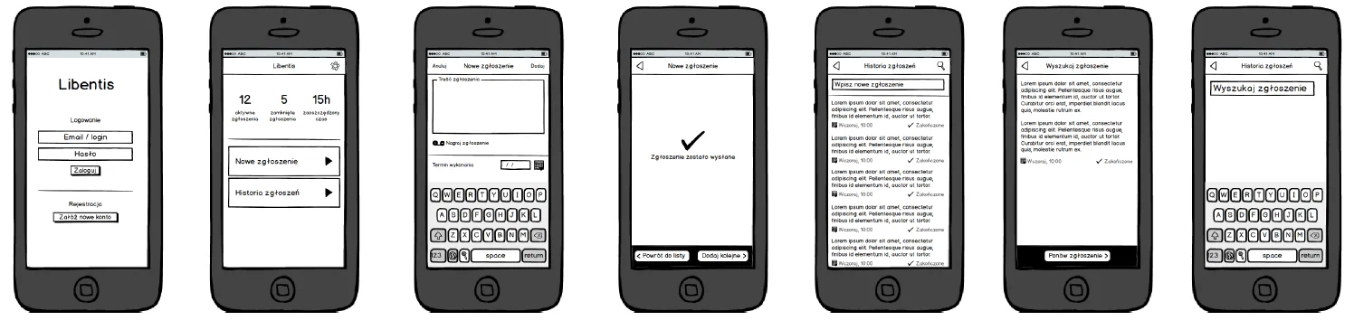 Makieta UI/UX aplikacji mobilnej remote concierge