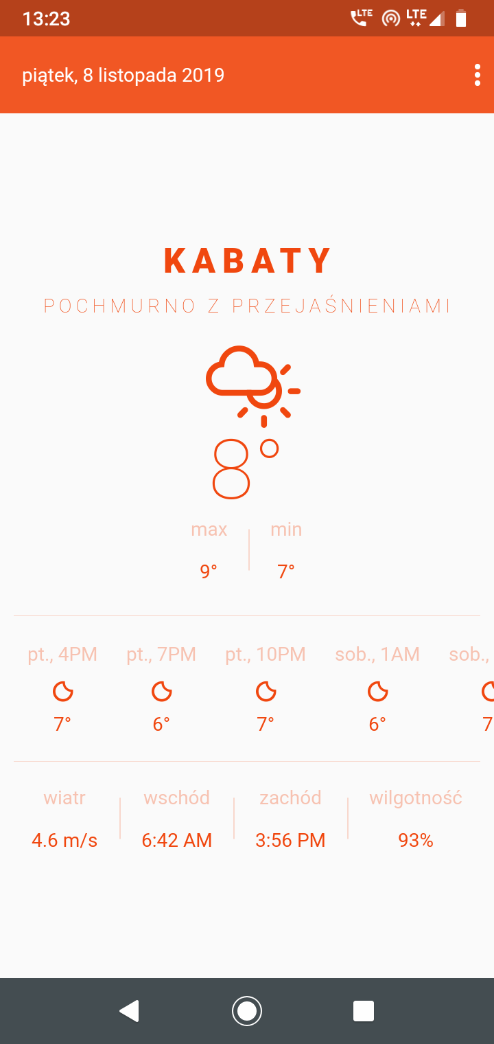 Wetter-Bildschirm als Tarnung