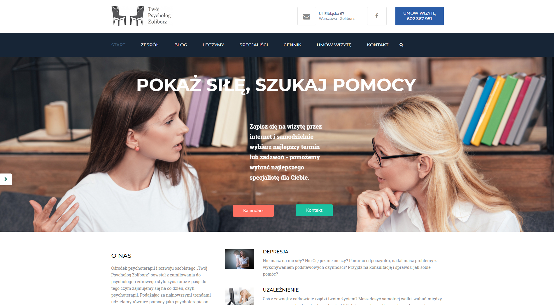 Portal der psychotherapeutischen Praxis Twój Psycholog Żoliborz