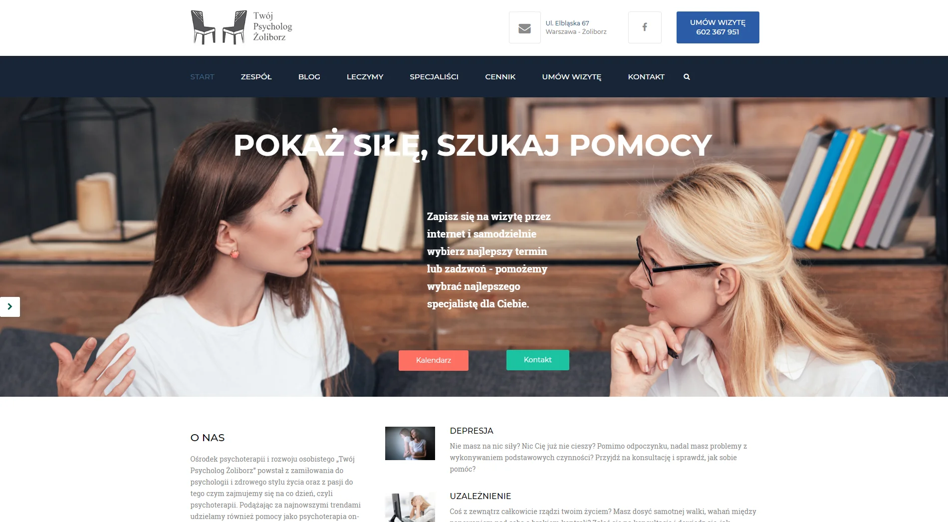 Portal der psychotherapeutischen Praxis Twój Psycholog Żoliborz