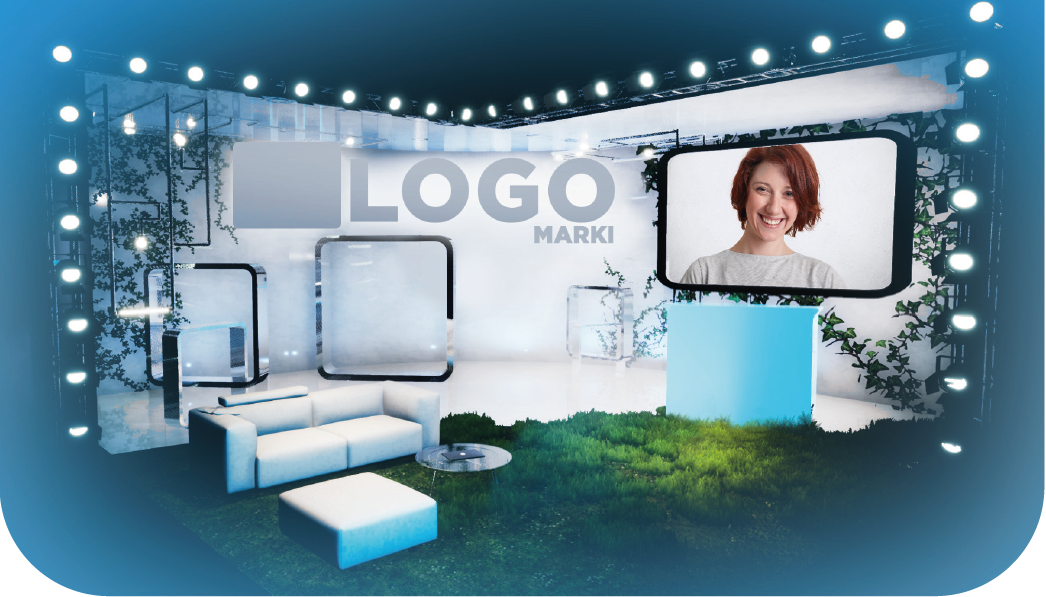 Aufnahmestudio mit Green Screen für professionelle Online-Events